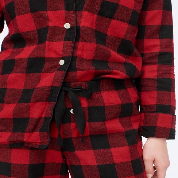 J.Crew Cotton Flannel Pajama Shirt Buffalo Check - Picture 4 of 10